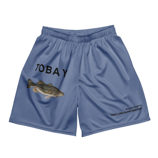 TOBAY Fish Unisex mesh shorts - Matted Blue