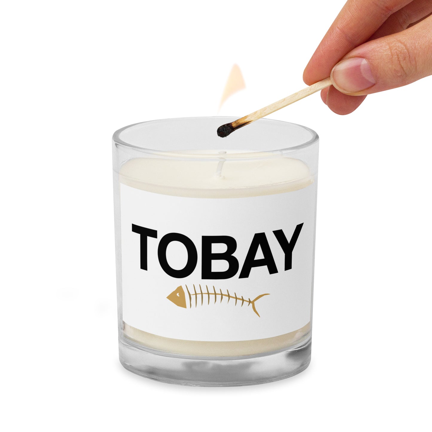 Massapequa Living TOBAY Fish Glass jar soy wax candle