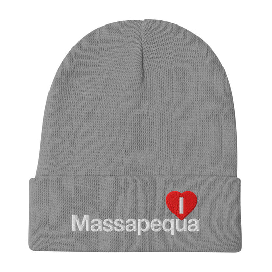 I heart massapequa beanie