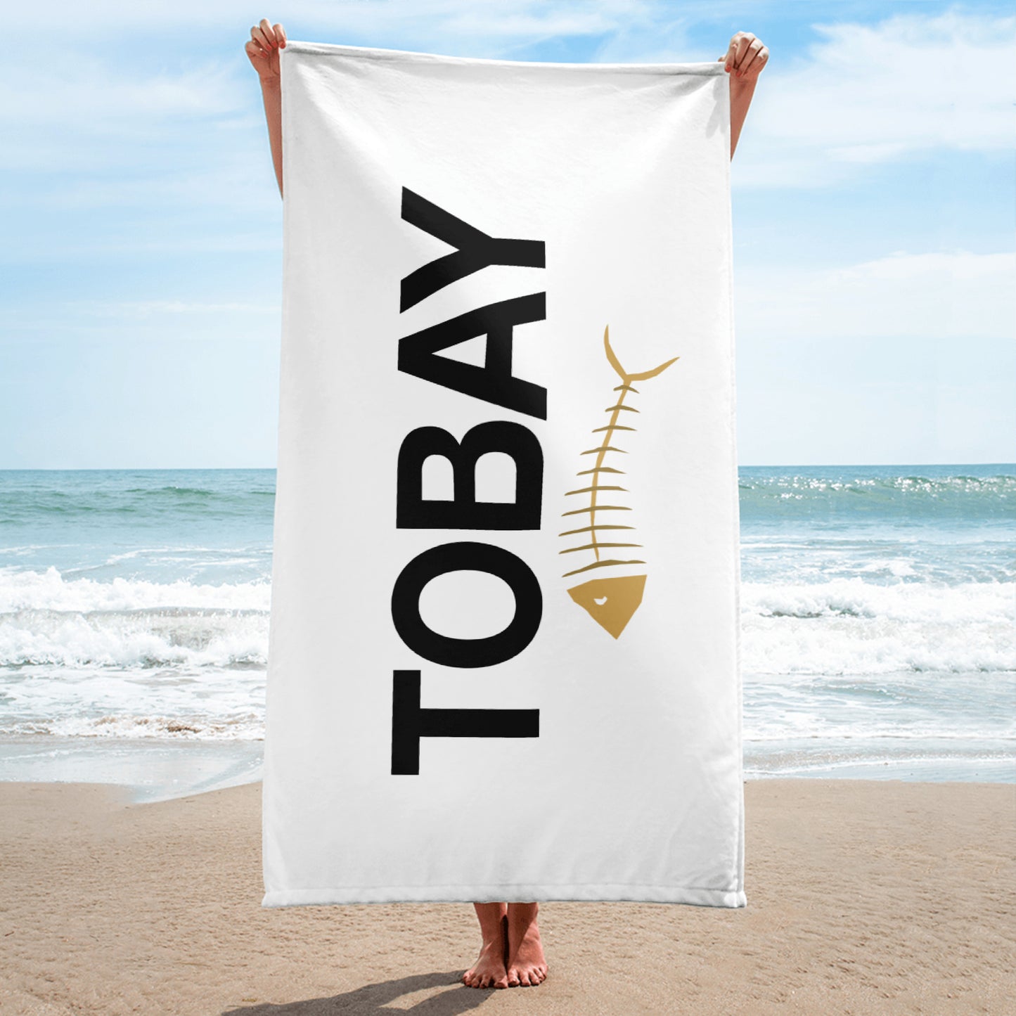 TOBAY Beach and Bath Fish Towel