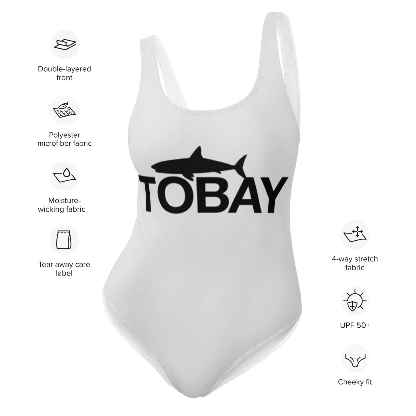 TOBAY Women's Shark and Tail fish One-Piece Swimsuit