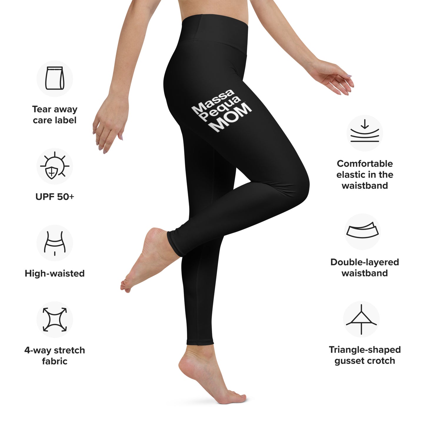 Massapequa Mom Women's Yoga Leggings - Black