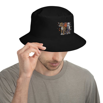 Titus and Hailey Dog Embroidered Bucket Hat