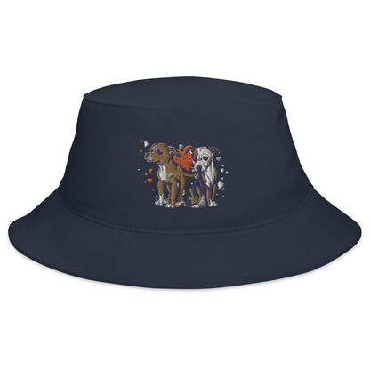 Titus and Hailey Dog Embroidered Bucket Hat