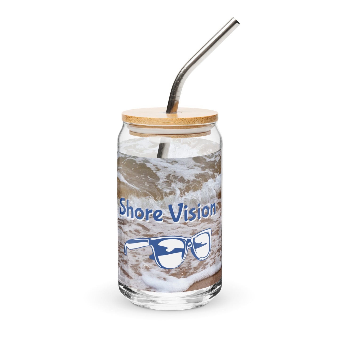 Shore Vision Beach Scene Can-shaped glass