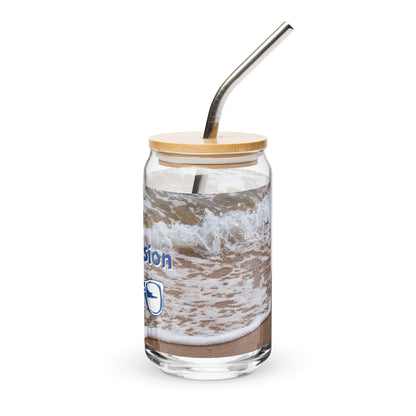 Shore Vision Beach Scene Can-shaped glass