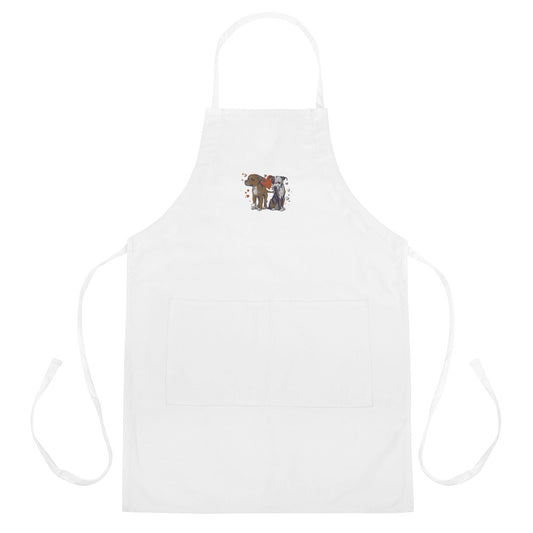 Titus and Hailey Dog Embroidered Apron