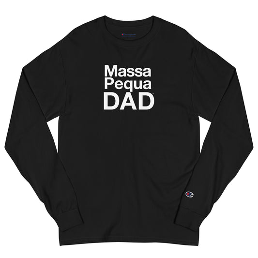 Massapequa Dad Men's Champion Long Sleeve Shirt - Black