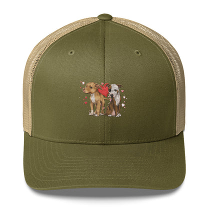 Titus and Hailey Embroidered Dog Trucker Cap