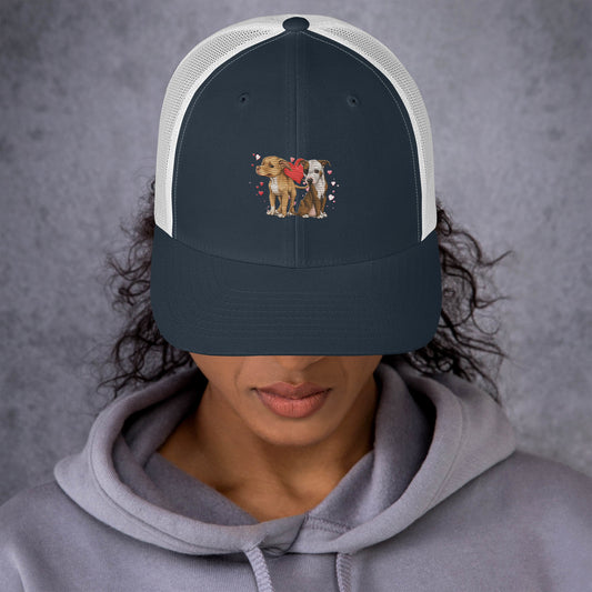 Titus and Hailey Embroidered Dog Trucker Cap