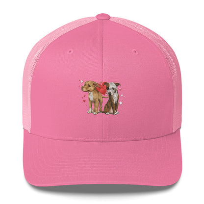 Titus and Hailey Embroidered Dog Trucker Cap