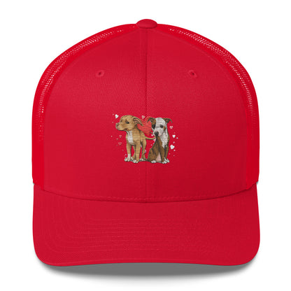 Titus and Hailey Embroidered Dog Trucker Cap