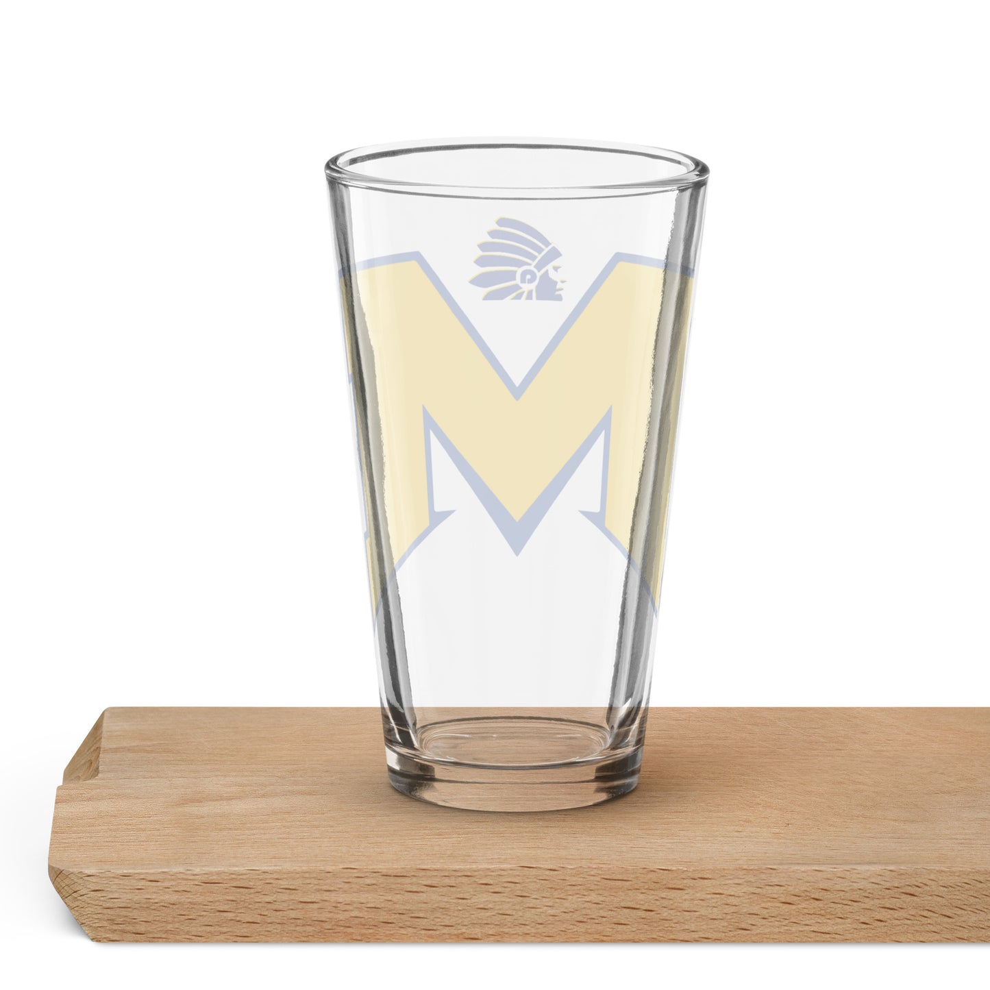 Massapequa Living Chiefs Modern Shaker pint glass