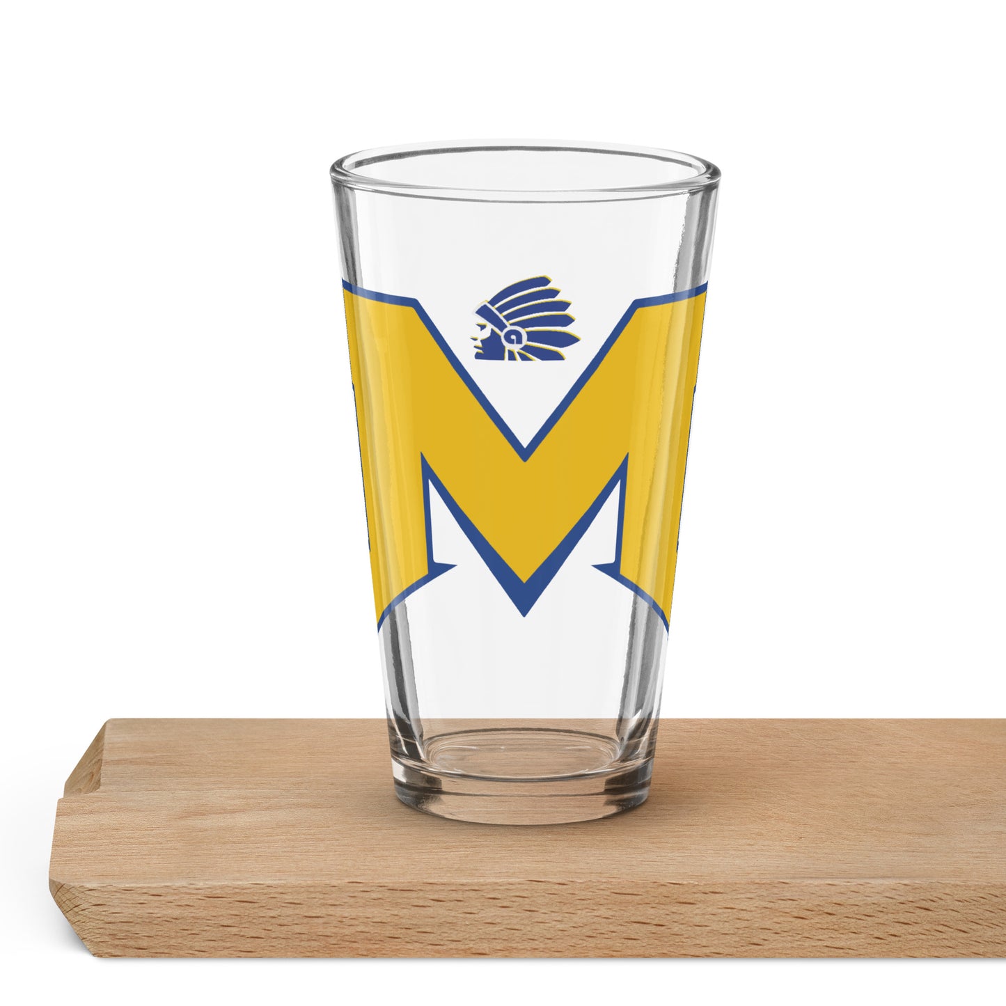 Massapequa Living Chiefs Modern Shaker pint glass