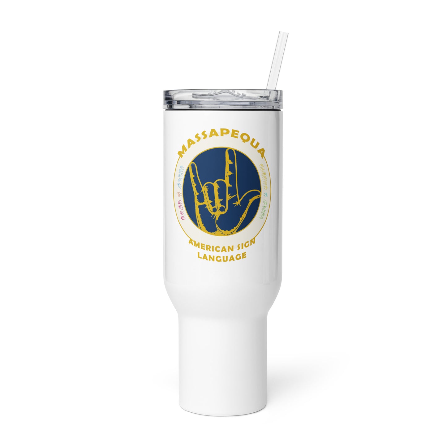 Massapequa ASL Travel mug with a handle