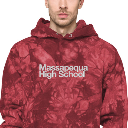 Massapequa High School Modern Unisex Champion tie-dye hoodie