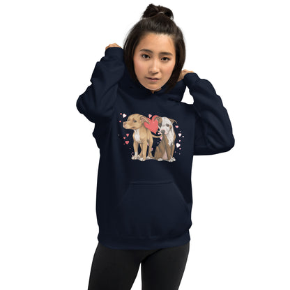 Titus and Hailey Dog Love Unisex Hoodie