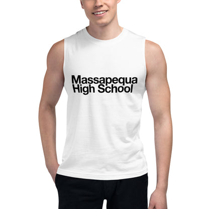 Massapequa High School Modern Unisex Muscle Shirt - White