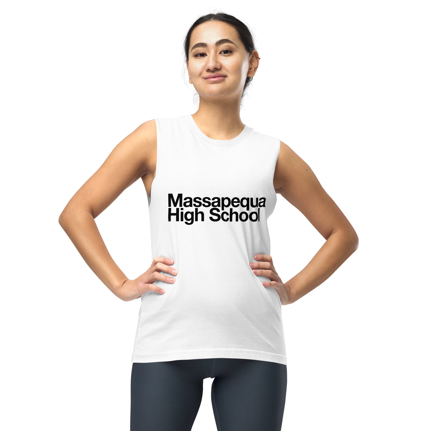 Massapequa High School Modern Unisex Muscle Shirt - White