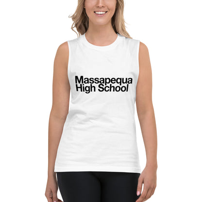 Massapequa High School Modern Unisex Muscle Shirt - White