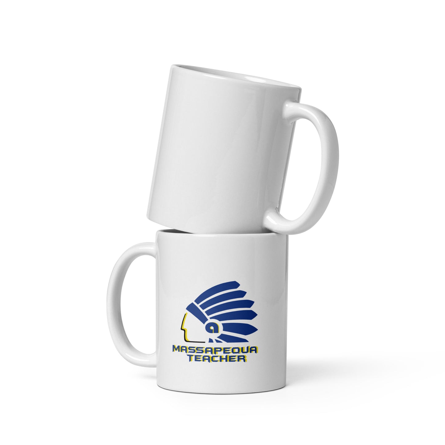 Massapequa Teacher White glossy mug