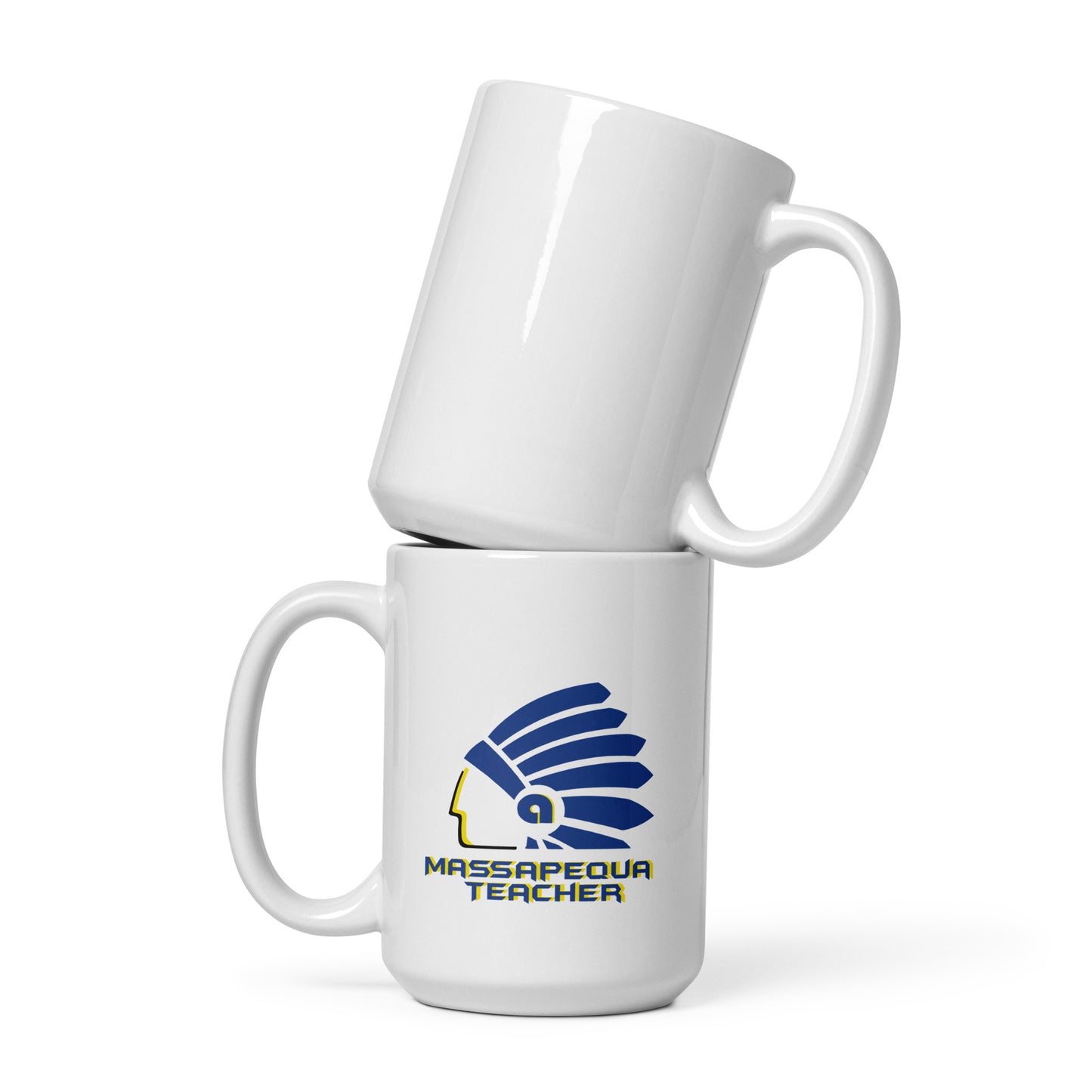 Massapequa Teacher White glossy mug