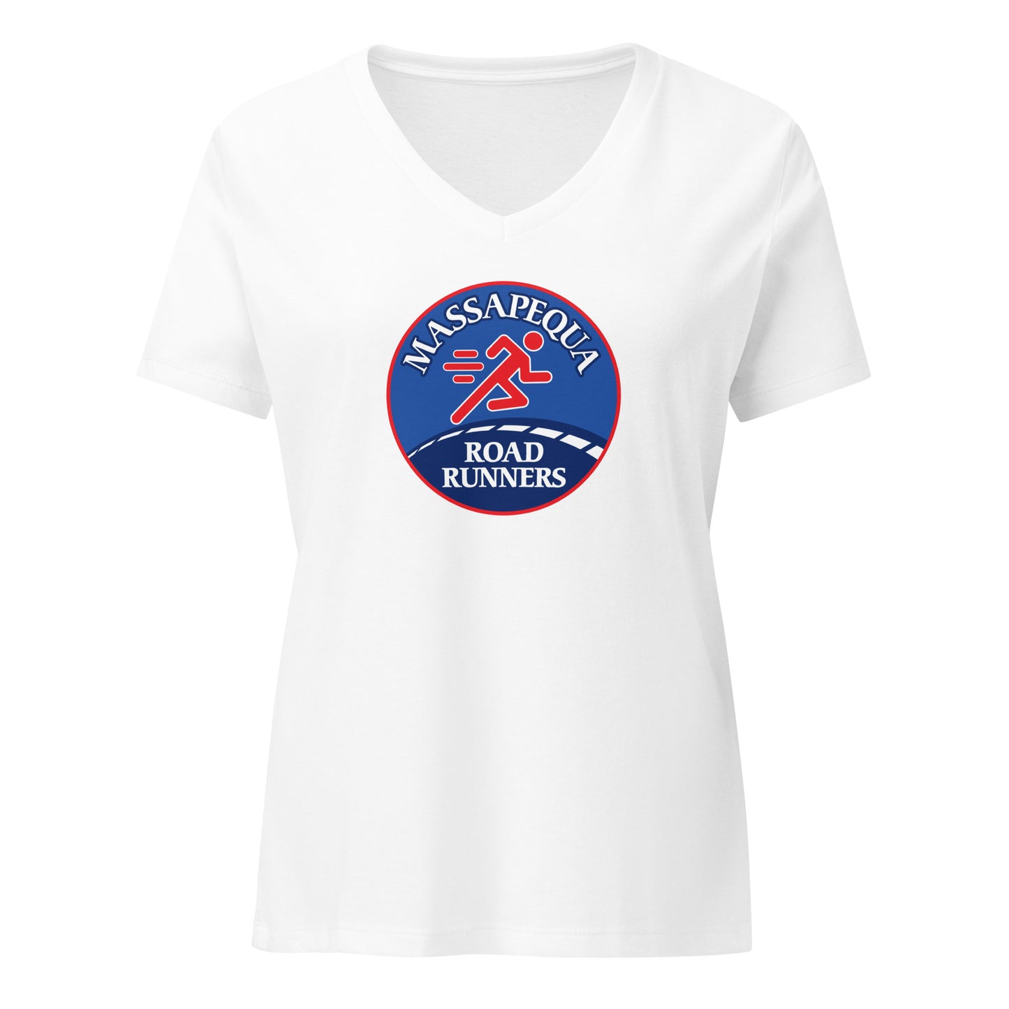 Massapequa Road Runners Women’s relaxed v-neck t-shirt