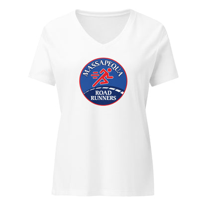 Massapequa Road Runners Women’s relaxed v-neck t-shirt